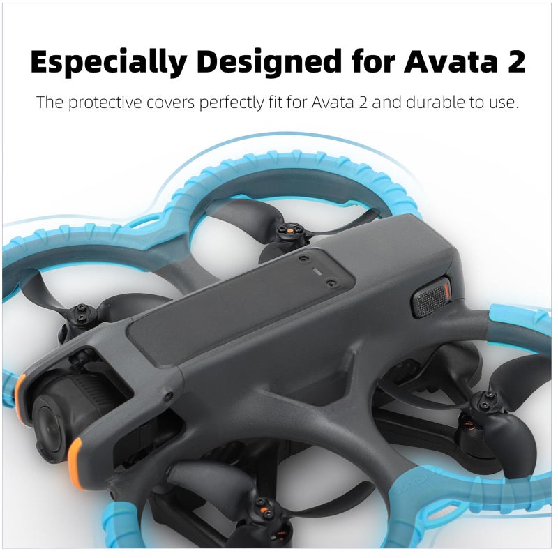FSIDIWT Avata 2 Propeller Guard Protector, Anti-Collision Prop Bumper Silicone Protective Cover Ring for DJI Avata 2 Accessories (Orange) - Image 5